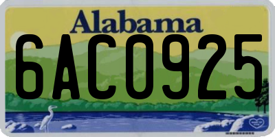 AL license plate 6AC0925