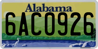 AL license plate 6AC0926