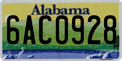 AL license plate 6AC0928