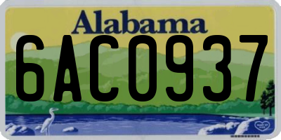 AL license plate 6AC0937