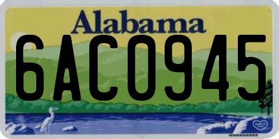 AL license plate 6AC0945