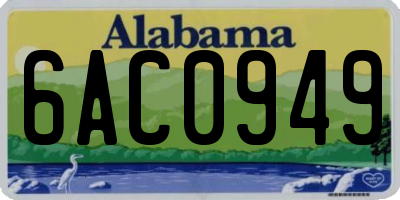 AL license plate 6AC0949