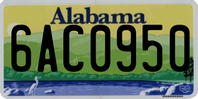 AL license plate 6AC0950