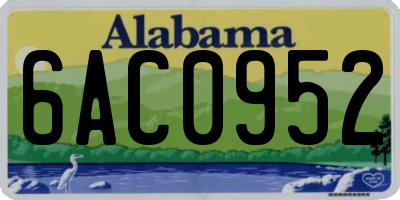 AL license plate 6AC0952