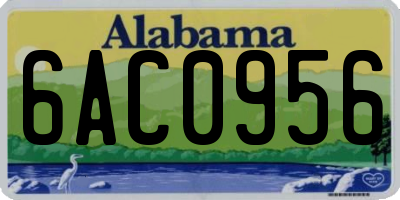 AL license plate 6AC0956