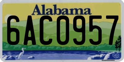 AL license plate 6AC0957