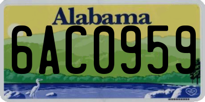 AL license plate 6AC0959