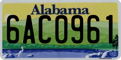 AL license plate 6AC0961