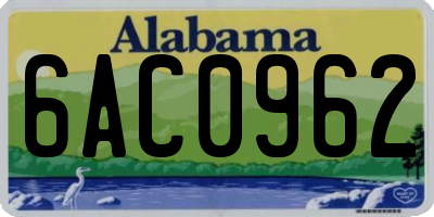 AL license plate 6AC0962