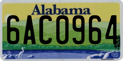 AL license plate 6AC0964