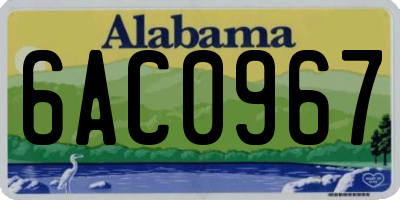 AL license plate 6AC0967