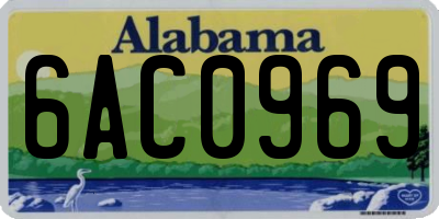 AL license plate 6AC0969