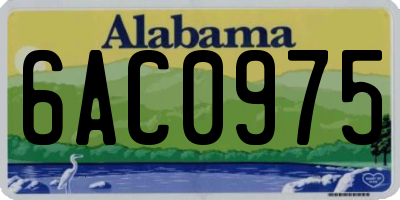 AL license plate 6AC0975