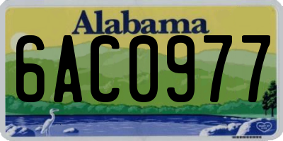 AL license plate 6AC0977