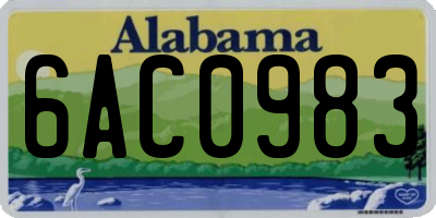 AL license plate 6AC0983