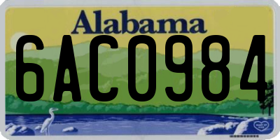 AL license plate 6AC0984