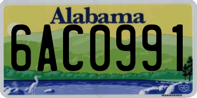 AL license plate 6AC0991