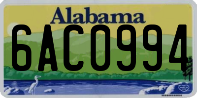 AL license plate 6AC0994