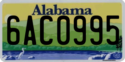 AL license plate 6AC0995