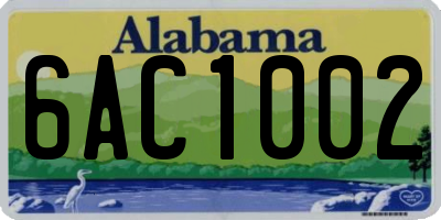 AL license plate 6AC1002