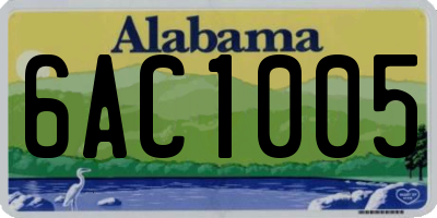 AL license plate 6AC1005