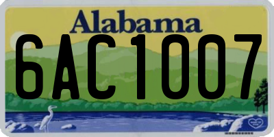 AL license plate 6AC1007
