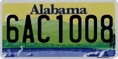 AL license plate 6AC1008