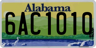 AL license plate 6AC1010