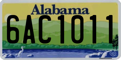 AL license plate 6AC1011
