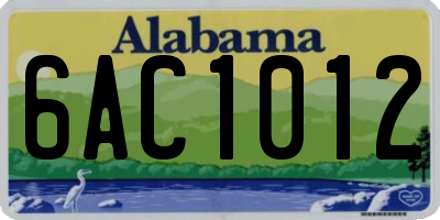 AL license plate 6AC1012
