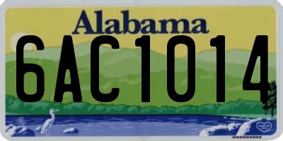 AL license plate 6AC1014