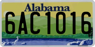 AL license plate 6AC1016
