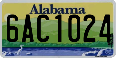 AL license plate 6AC1024