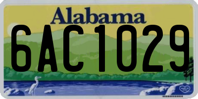 AL license plate 6AC1029