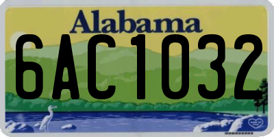 AL license plate 6AC1032