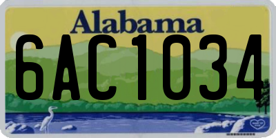 AL license plate 6AC1034