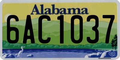 AL license plate 6AC1037