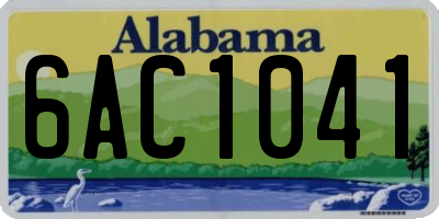 AL license plate 6AC1041