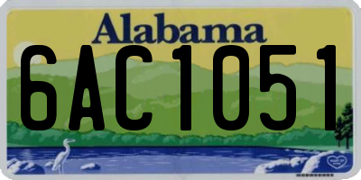 AL license plate 6AC1051