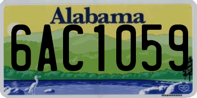 AL license plate 6AC1059