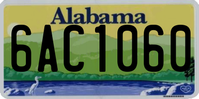 AL license plate 6AC1060