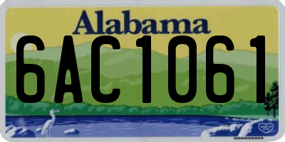 AL license plate 6AC1061