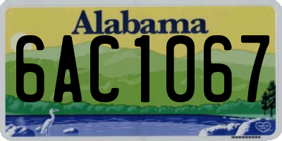 AL license plate 6AC1067