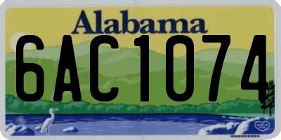 AL license plate 6AC1074