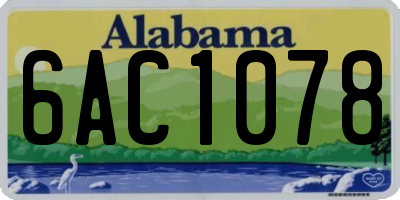 AL license plate 6AC1078