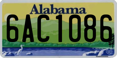AL license plate 6AC1086