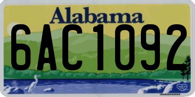 AL license plate 6AC1092
