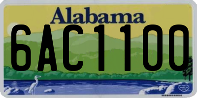 AL license plate 6AC1100