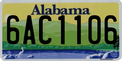AL license plate 6AC1106