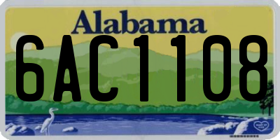 AL license plate 6AC1108